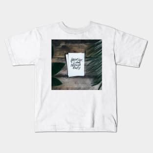 A Note With Leaves Kids T-Shirt